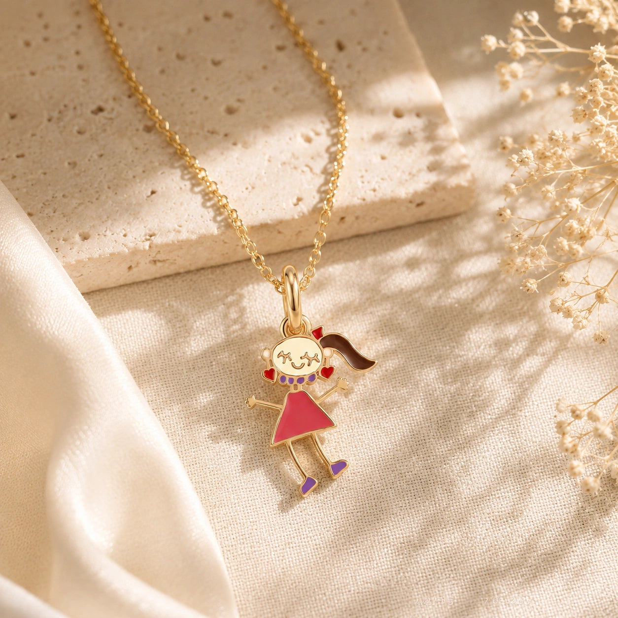 Personalised Child Drawing Necklace