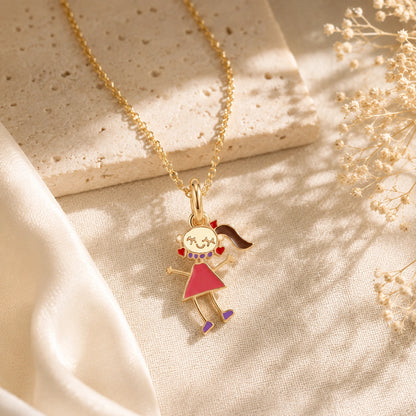 Personalised Child Drawing Necklace