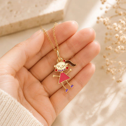 Personalised Child Drawing Necklace