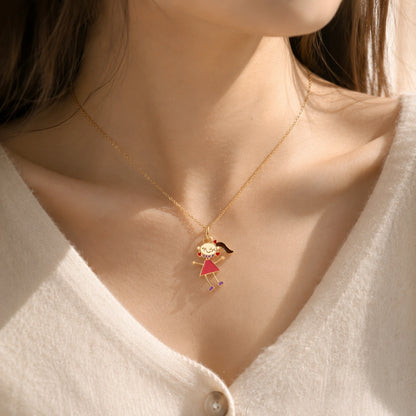Personalised Child Drawing Necklace